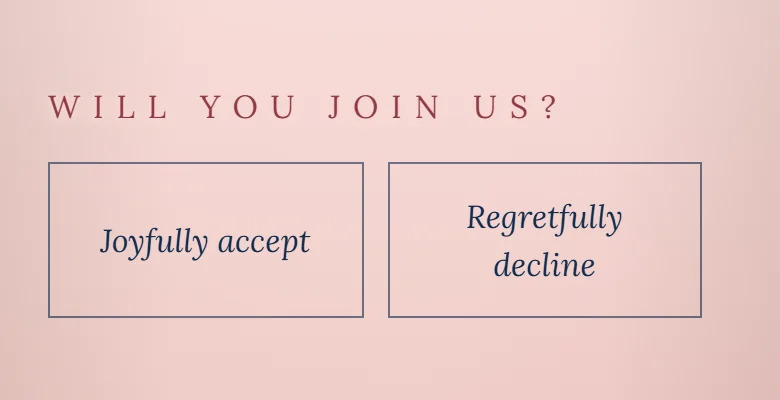 The reply question and buttons in English