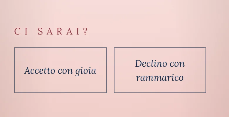 The reply question and buttons in Italian
