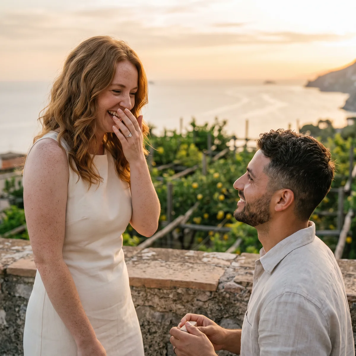 The proposal: Amalfi, last summer