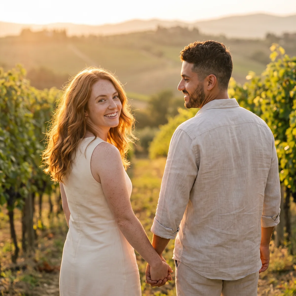 Golden hour in the vineyards